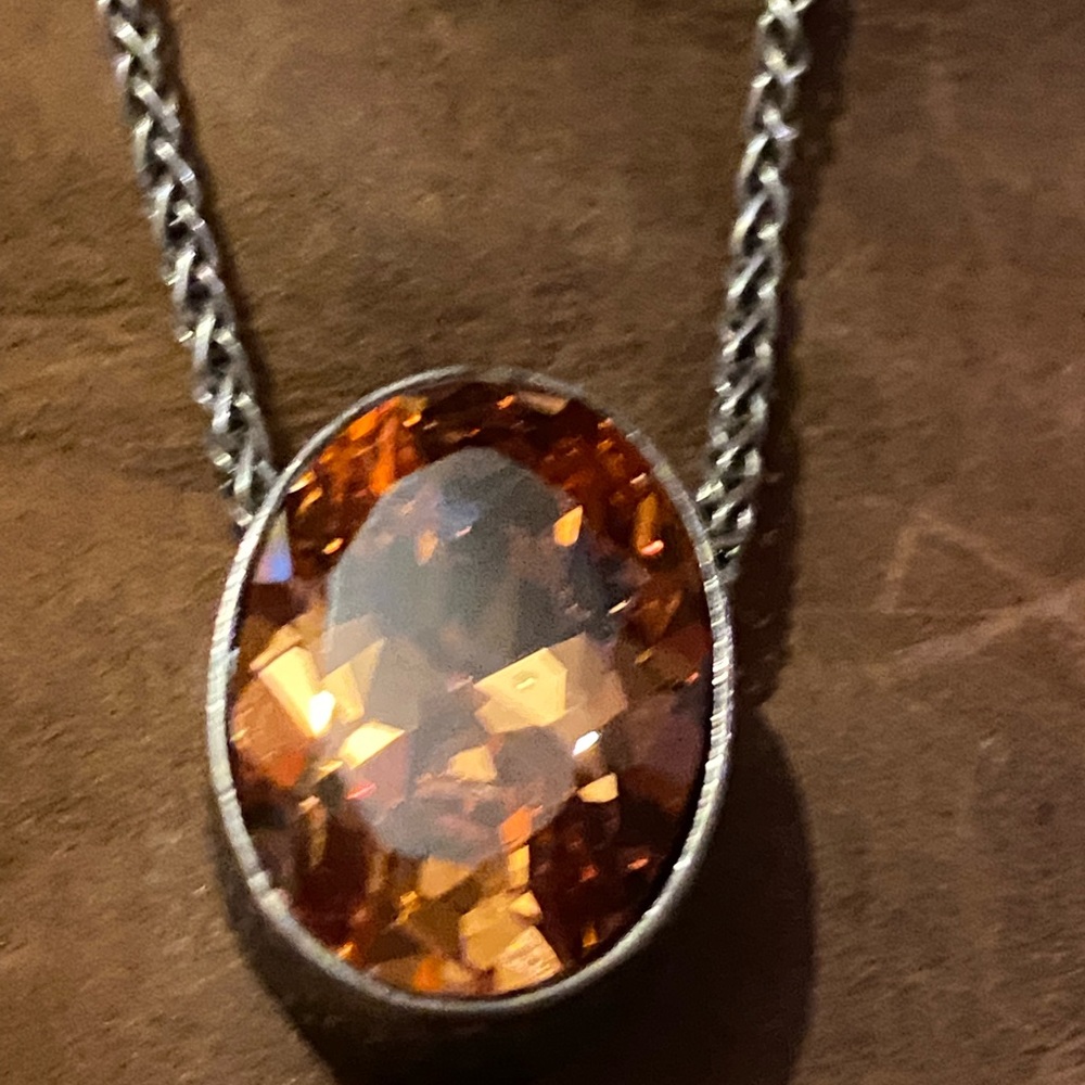 Silpada sterling  Silver and Champagne Pendant Necklace